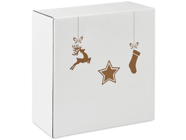 Set de desayuno con motivos navideños de cerámica Blanco detalle 1