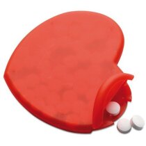 Dispensador personalizable corazón rojo menta