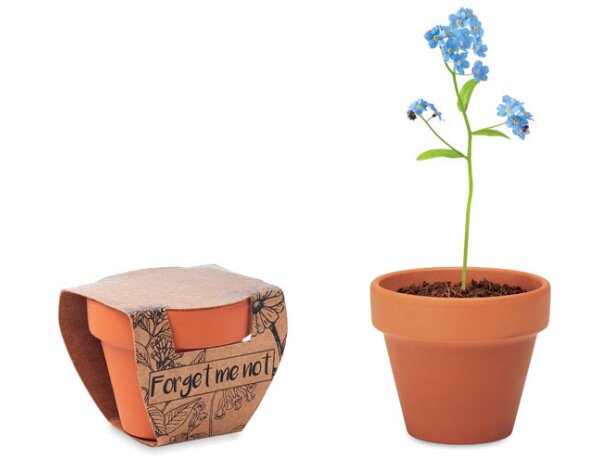 Maceta fabricado en la ue de terracota Forget Me Not Madera detalle 4