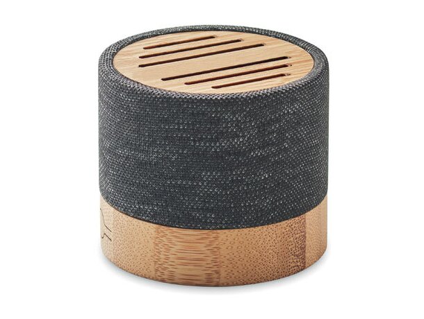 Altavoces rPET detalles en bambú Bool Negro detalle 5