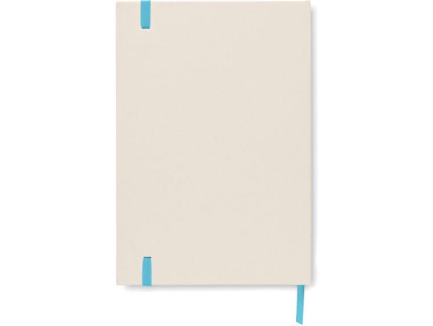 Libreta ecológica personalizada Mito Note tapa dura cartón reciclado Azul claro detalle 10