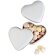 Caja forma de corazón con   caramelos blanco