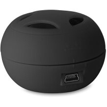 Mini altavoz portátil con cable para empresas negro Mini altavoz portátil con cable para empresas negro