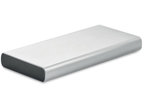 Power bank de 10000 mAh Powerflat 8 C Plateado mate detalle 5