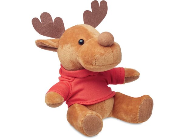 Peluches para bordar personalizable Rudolph con sudadera con capucha Rojo detalle 2