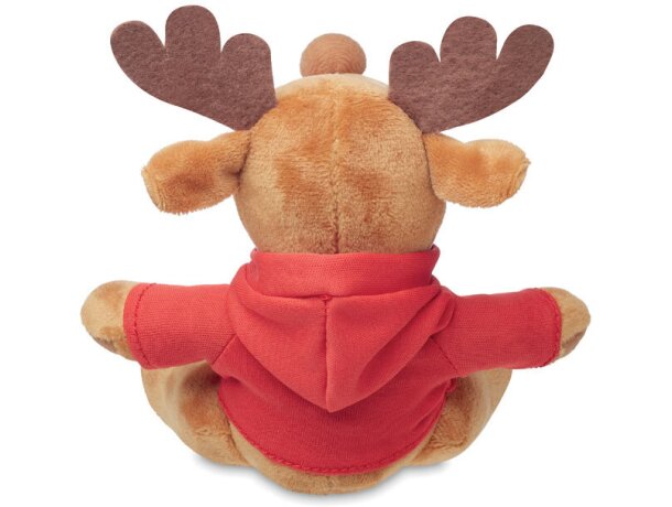 Peluches para bordar personalizable Rudolph con sudadera con capucha Rojo detalle 1