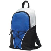 Mochila con cremallera y cuerda con logo azul Mochila con cremallera y cuerda con logo azul