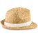 Sombrero de paja natural Montevideo Blanco detalle 3
