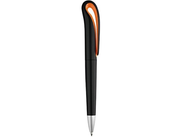 Bolígrafo con clip cisne negro