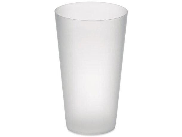 Frosted PP cup 550 ml Festa Cup Blanco transparente detalle 2