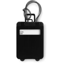 Identificador merchandising de maletas con forma de trolley personalizado negro