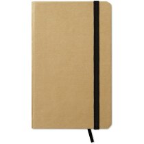 Libreta A6 reciclada con elástico negro empresa