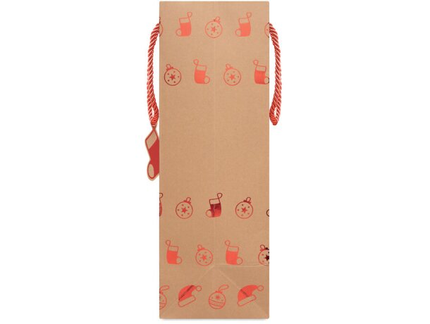 Bolsa regalo personalizada papel craft 250 g/m2 Sparkle Rojo detalle 4