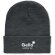 Gorros de lana en poliéster elástico rPET con puño enrollad Blanco/gris detalle 4