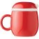 Tazas de merchandising con tapa y decoración de papa noel cerámica Rojo detalle 3