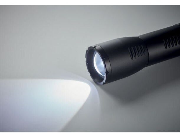 Linterna 9 leds aluminio Enta Negro detalle 3