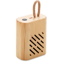 Altavoz bluetooth bambú recargable con USB-C Rey