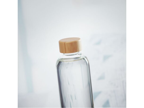 Botella 650 ml tapa de bambú Frisian personalizada