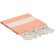Toalla-pareo rPET algodón con flecos anudados y rayas 75x150 cm Naranja detalle 5