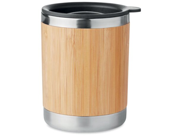 Vaso térmico Lokka personalizables bambú acero 250 ml carcasa Madera detalle 6