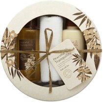 Set de baño de regalo personalizado beige Set de baño de regalo personalizado beige
