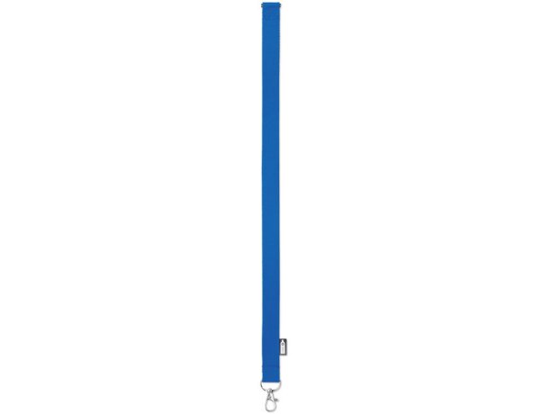 Lanyard de RPET 20 mm Lany Rpet Azul real detalle 11
