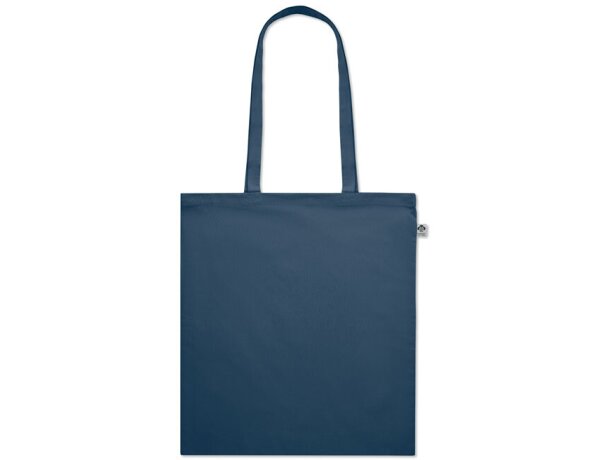 Bolsa algodón asas largas orgánico 180 g/m2 Onel Azul detalle 4