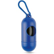 contenedor de bolsas para mascotas con mosquetón personalizada azul contenedor de bolsas para mascotas con mosquetón personalizada azul