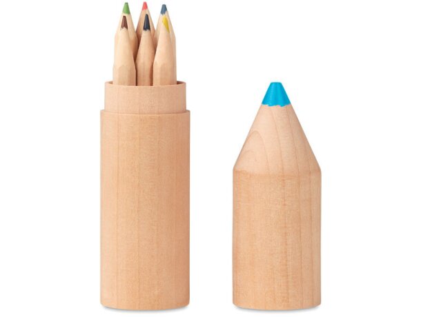 Estuche madera de 6 lápices Petit Coloret Madera detalle 1