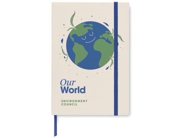 Libreta ecológica personalizada Mito Note tapa dura cartón reciclado Azul detalle 5