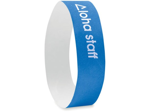 Pulsera Eventos Tyvek® Azul real detalle 15