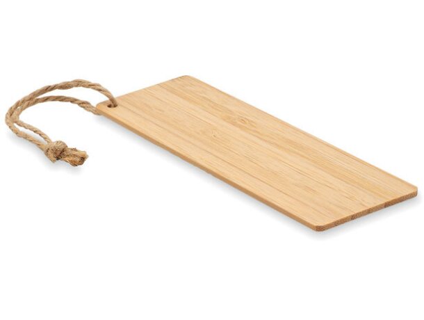 Marcapáginas Kumaku bambú natural cordón yute marrón Madera detalle 3
