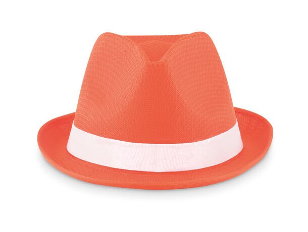 Sombrero De Paja De Color Naranja detalle 4