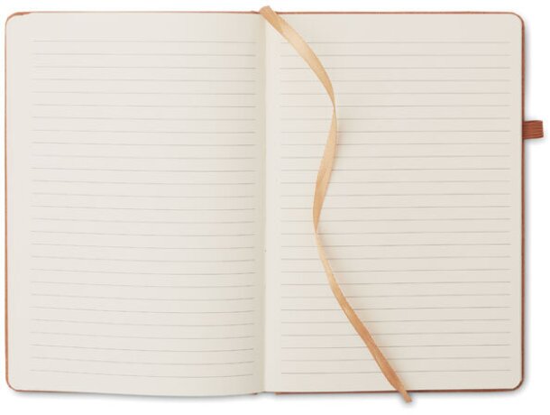Libreta A5 de PU reciclada Baobab con logo