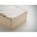 Caja plegable de algodón con bolsa de cierre de cuerdas Beige detalle 6