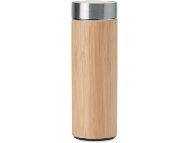 Termos personalizados Batumi acero bambú 400 ml con infusor té Negro detalle 9