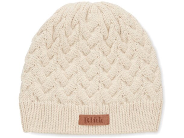 Gorros de invierno rPET Katmai Beige detalle 5