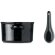 Tazón vintage de cerámica para desayuno con cuchara Piga Bowl Negro detalle 4