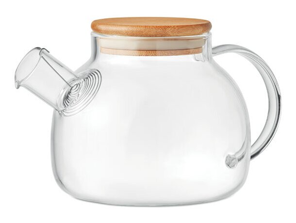 Tetera Munnar de vidrio borosilicato con infusor y tapa de bambú Violeta detalle 5