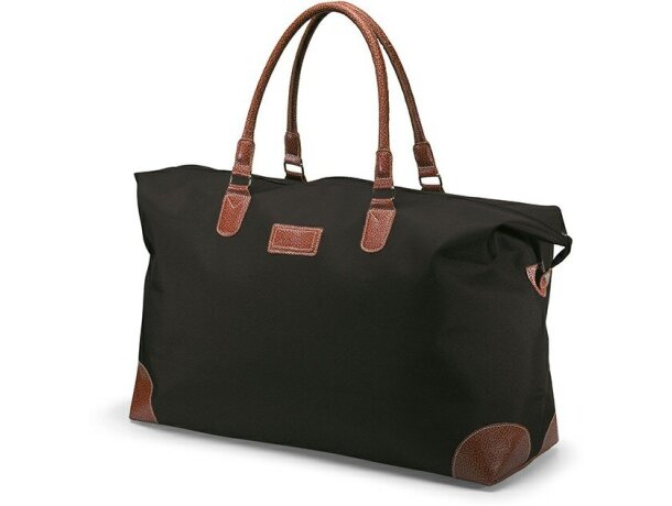 Bolsa viaje Boccaria negra microfibra PET asas PVC