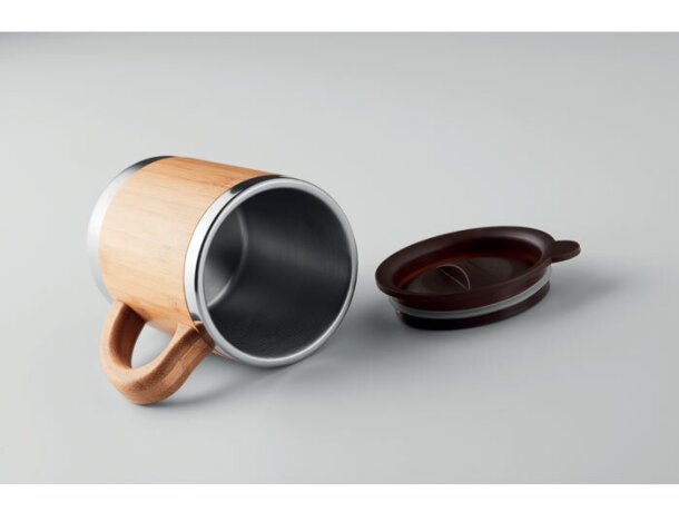 Vaso de acero inoxidable 300ml Mokka Madera detalle 2