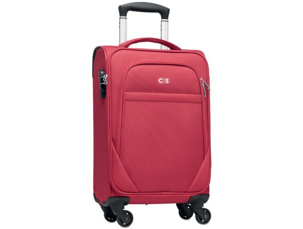 Trolley de 600D RPET Soft Voyage Rojo detalle 8