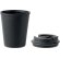 Vasos de plástico con tapa de pp reciclado 300ml Tridus Negro detalle 3