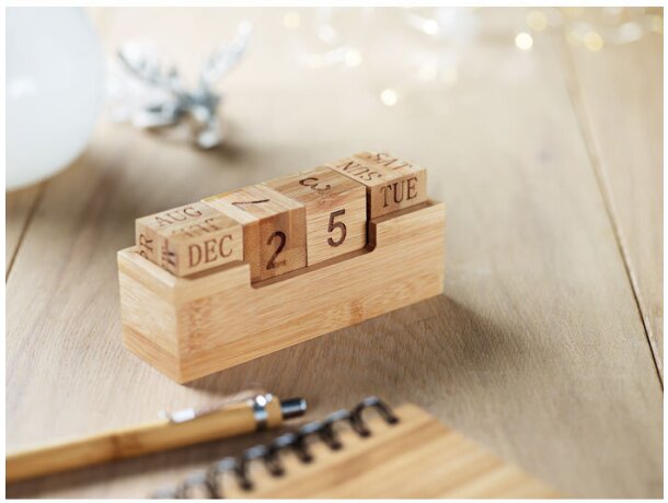 Calendario De Bambú personalizada