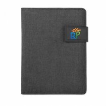 Portafolios publicitario PU powerbank 4000mAh soporte tablet A5