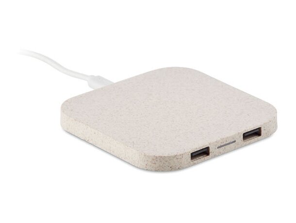 Cargadores inalámbricos con dos puertos Unipad++ Beige detalle 5