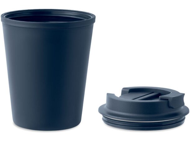 Vasos de plástico con tapa de pp reciclado 300ml Tridus detalle 11
