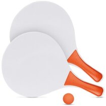 Set publicitario palas playa Match MDF con pelota