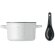 Tazón vintage de cerámica para desayuno con cuchara Piga Bowl Blanco detalle 10