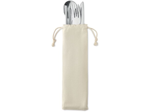 Set de cubiertos acero inox. Custa Set Beige detalle 1